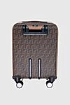 Fendi Brown leather suitcase for men - logo print. wheeled suitcase. 100% genuine leather. Handles: two handles, one retractable. outer pocket. Fastener: zipper. Country of manufacture: Italy. Care: specialized cleaning - photo 3