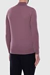 Men's jumper with a high stand collar made of wool pink Loro Piana - High collar stand. 100% wool. Country of manufacture: Italy. Care: specialized cleaning - photo 4