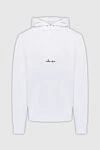 Saint Laurent Men's cotton hoodie white - Embroidered brand logo. Hood. 100% cotton. Closure: Drawstring. Country of manufacture: Italy. Care: specialized cleaning - photo 1