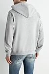 Gray men's cotton hoodie Saint Laurent - Embroidered brand logo. Hood. 100% cotton. Closure: Drawstring. Country of manufacture: Italy. Care: specialized cleaning - photo 4