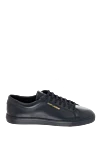 Saint Laurent Black leather sneakers for men - logo. 100% genuine leather. lacing. Country of manufacture: Italy. Care: specialized cleaning - photo 1