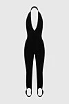 Saint Laurent Women's black wool overalls - 100% wool. Country of manufacture: Italy. Care: specialized cleaning - photo 1