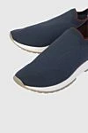 Loro Piana Blue wool sneakers for men - contrast sole. wool. laces. height 2 cm. Country of manufacture: Italy. Care: specialized cleaning - photo 5