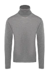 Cesare di Napoli Gray men's wool golf - High neck. 100% wool. Country of manufacture: Italy. Care: specialized cleaning - photo 1