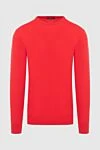 Cesare di Napoli Red cashmere jumper for men - 100% cashmere. Country of manufacture: Italy. Care: specialized cleaning - photo 1