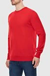 Cesare di Napoli Red cashmere jumper for men - 100% cashmere. Country of manufacture: Italy. Care: specialized cleaning - photo 3