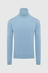 Cesare di Napoli Golf men's wool and cashmere blue - High neck. 90% wool, 10% cashmere. Country of manufacture: Italy. Care: specialized cleaning - photo 1