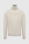 Cesare di Napoli Beige men's wool golf - High neck. 100% wool. Country of manufacture: Italy. Care: specialized cleaning - photo 1