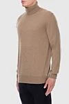 Cesare di Napoli Golf men's cashmere brown - High neck. 100% cashmere. Country of manufacture: Italy. Care: specialized cleaning - photo 3