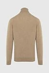 Golf men's cashmere brown Cesare di Napoli - High neck. 100% cashmere. Country of manufacture: Italy. Care: specialized cleaning - photo 6