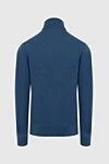 Golf men's cashmere blue Cesare di Napoli - High neck. 100% cashmere. Country of manufacture: Italy. Care: specialized cleaning - photo 6