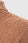 Cesare di Napoli Golf men's cashmere orange - Geometric pattern, knitting. High neck. 100% cashmere. Country of manufacture: Italy. Care: specialized cleaning - photo 5