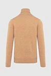 Golf men's cashmere orange Cesare di Napoli - Geometric pattern, knitting. High neck. 100% cashmere. Country of manufacture: Italy. Care: specialized cleaning - photo 6