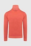 Cesare di Napoli Golf men's wool orange - High neck. 100% wool. Country of manufacture: Italy. Care: specialized cleaning - photo 1