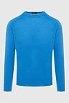 Cesare di Napoli Blue wool jumper for men - 100% wool. Country of manufacture: Italy. Care: specialized cleaning - photo 1