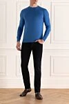 Blue wool jumper for men Cesare di Napoli - 100% wool. Country of manufacture: Italy. Care: specialized cleaning - photo 2