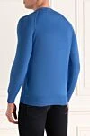 Blue wool jumper for men Cesare di Napoli - 100% wool. Country of manufacture: Italy. Care: specialized cleaning - photo 4