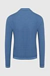 Men's jumper with a high stand-up collar made of wool, blue Cesare di Napoli - High collar stand. 100% wool. Country of manufacture: Italy. Care: specialized cleaning - photo 6