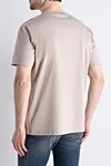 Beige cotton T-shirt for men Limitato - print. 100% cotton. Country of manufacture: Italy. Care: specialized cleaning - photo 4