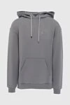 Limitato Sweatshirt cotton gray for men - 95% cotton, 5% elastane. drawstring hood. Country of manufacture: Italy. Care: specialized cleaning - photo 1