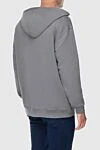 Sweatshirt cotton gray for men Limitato - 95% cotton, 5% elastane. drawstring hood. Country of manufacture: Italy. Care: specialized cleaning - photo 4