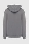 Limitato Sweatshirt cotton gray for men - 95% cotton, 5% elastane. drawstring hood. Country of manufacture: Italy. Care: specialized cleaning - photo 7