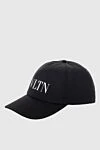 Valentino Black nylon cap for men - brand print. Stock: 100% nylon. Country of manufacture: Italy. Care: specialized cleaning - photo 3