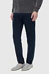 Scissor Scriptor Men's dark blue classic-cut jeans - 49% cotton, 48% polyester (PL), 3% polyurethane. Zipper, button. 5. Country of manufacture: Italy. Care: specialized cleaning - photo 3