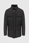 Moorer Polyester jacket black for men - 100% polyester. Closure: Zipper, buttons. Two side pockets, two chest pockets. Country of origin: Italy. Care: specialized cleaning - photo 1