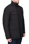 Moorer Polyester jacket black for men - 100% polyester. Closure: Zipper, buttons. Two side pockets, two chest pockets. Country of origin: Italy. Care: specialized cleaning - photo 3