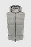 Moorer Wool and cashmere vest gray for men - Hood. 95% wool, 5% cashmere. Closure: Zipper. Two side pockets. Insulation: Down, feather. Country of manufacture: Italy. Care: specialized cleaning - photo 1