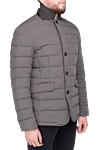 Moorer Men's down jacket made of polyamide and polyurethane, gray - Hood. 88% polyamide, 12% polyurethane. Closure: Buttons, zipper. Two side pockets, two inside pockets. Country of origin: Italy. Care: specialized cleaning - photo 3