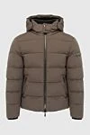 Moorer Men's down jacket made of polyester brown - Hood. 100% polyester. Closure: Zipper, buttons. Two side pockets. Lining: 100% natural fur. Country of manufacture: Italy. Care: specialized cleaning - photo 1