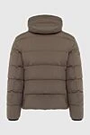 Men's down jacket made of polyester brown Moorer - Hood. 100% polyester. Closure: Zipper, buttons. Two side pockets. Lining: 100% natural fur. Country of manufacture: Italy. Care: specialized cleaning - photo 6