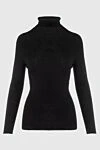 Fabiana Filippi Women's black ribbed turtleneck - 75% wool, 15% silk, 10% cashmere. Country of manufacture: Italy. Care: specialized cleaning - photo 1