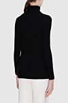 Women's black ribbed turtleneck Fabiana Filippi - 75% wool, 15% silk, 10% cashmere. Country of manufacture: Italy. Care: specialized cleaning - photo 4