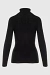 Women's black ribbed turtleneck Fabiana Filippi - 75% wool, 15% silk, 10% cashmere. Country of manufacture: Italy. Care: specialized cleaning - photo 6