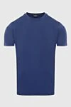 Cesare di Napoli Cotton and elastane T-shirt blue for men - 88% cotton, 12% elastane. Country of manufacture: Italy. Care: specialized cleaning - photo 1