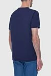 Cotton and elastane T-shirt blue for men Cesare di Napoli - 88% cotton, 12% elastane. Country of manufacture: Italy. Care: specialized cleaning - photo 4