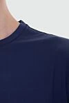 Cesare di Napoli Cotton and elastane T-shirt blue for men - 88% cotton, 12% elastane. Country of manufacture: Italy. Care: specialized cleaning - photo 5