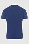 Cotton and elastane T-shirt blue for men Cesare di Napoli - 88% cotton, 12% elastane. Country of manufacture: Italy. Care: specialized cleaning - photo 6