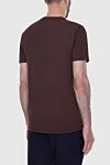 Brown cotton and elastane T-shirt for men Cesare di Napoli - 88% cotton, 12% elastane. Country of manufacture: Italy. Care: specialized cleaning - photo 4