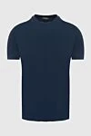 Cesare di Napoli Cotton and elastane T-shirt blue for men - 88% cotton, 12% elastane. Country of manufacture: Italy. Care: specialized cleaning - photo 1