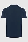 Cotton and elastane T-shirt blue for men Cesare di Napoli - 88% cotton, 12% elastane. Country of manufacture: Italy. Care: specialized cleaning - photo 6