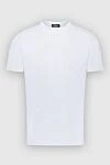 Cesare di Napoli White cotton and elastane T-shirt for men - 88% cotton, 12% elastane. Country of manufacture: Italy. Care: specialized cleaning - photo 1