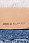 Citizens of Humanity Джинсы из хлопка синие женские - контрастные швы, потертости. три кармана спереди, два кармана сзади. 99% хлопок, 1% полиуретан. молния, пуговицы. Страна производитель: Италия. Уход: специализированная чистка - фото 5