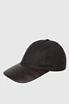 Cesare di Napoli Brown crocodile leather cap for men - Textured leather. 100% crocodile skin. Country of manufacture: Italy. Care: specialized cleaning - photo 3