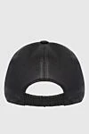 Black crocodile leather cap for men Cesare di Napoli - Textured leather. 100% crocodile skin. Country of origin: Italy. Care: specialized cleaning - photo 4