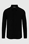 Saint Laurent Men's black cotton shirt - 100% cotton. Closure: buttons. Country of manufacture: Italy. Care: specialized cleaning - photo 1