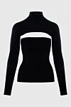 Tom Ford Top black for women - cutouts on the neckline and back. 94% wool, 6% polyamide. Country of manufacture: Italy. Care: specialized cleaning - photo 1